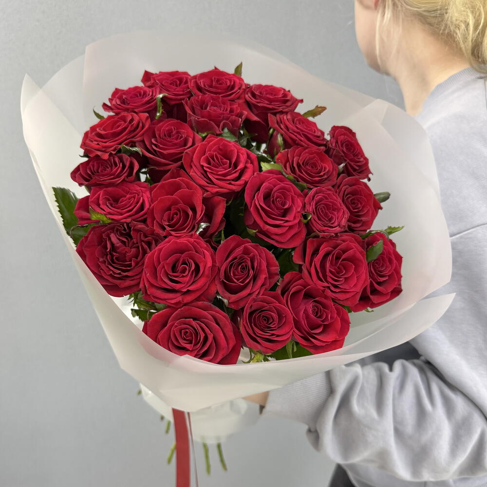 ❗️АКЦИЯ ❗️ Королевские розы красные ( Престиж 25шт )