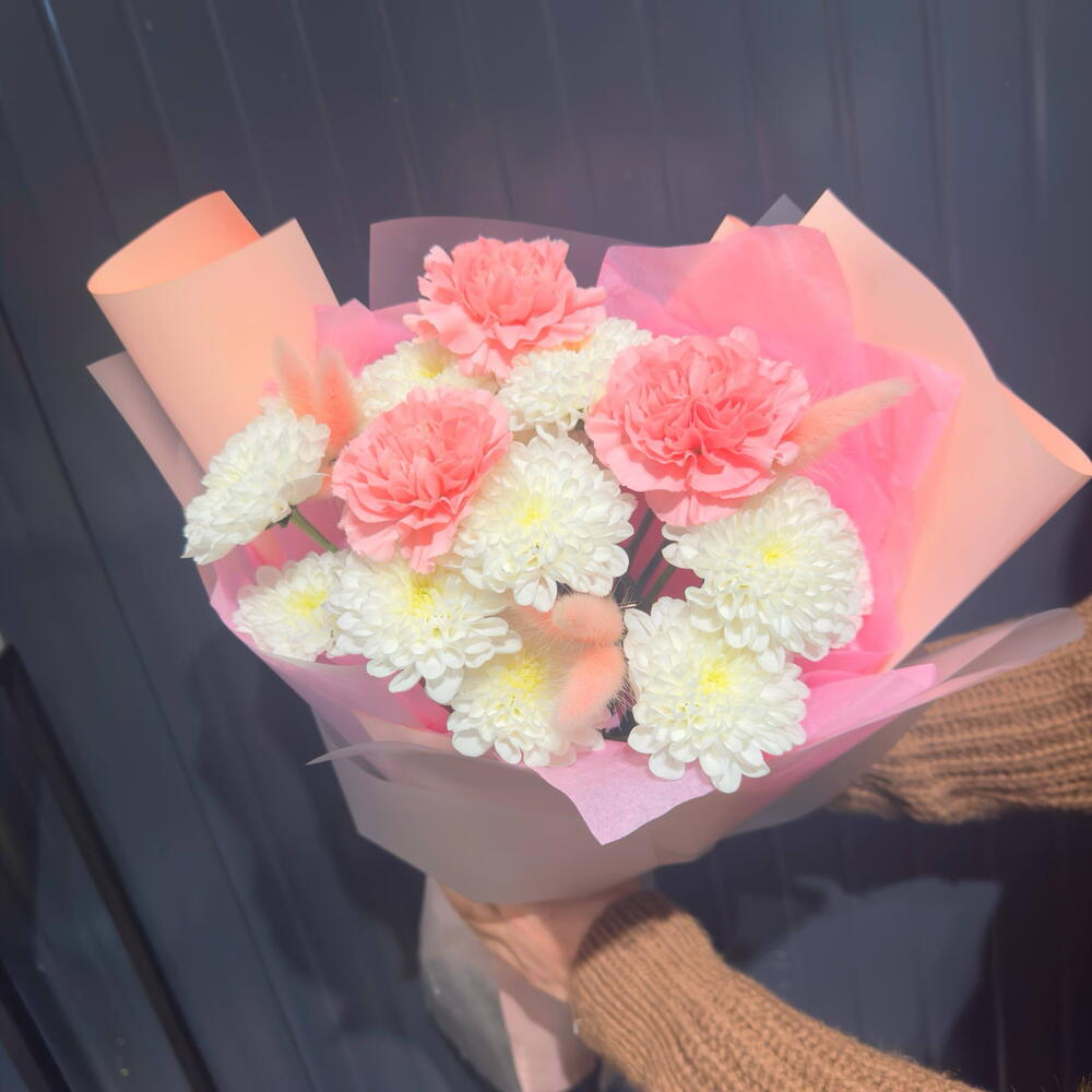 Стильный букет💖 в современной упаковке с сухоцветами девушке