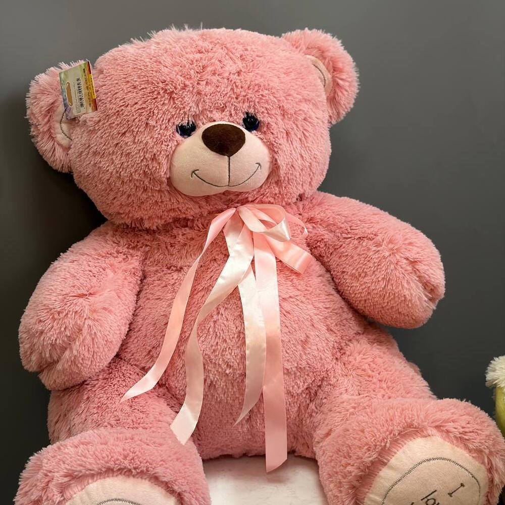 Розовый мишка 70 см🧸