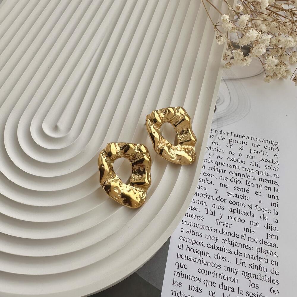 Серьги «Овалы» из стали