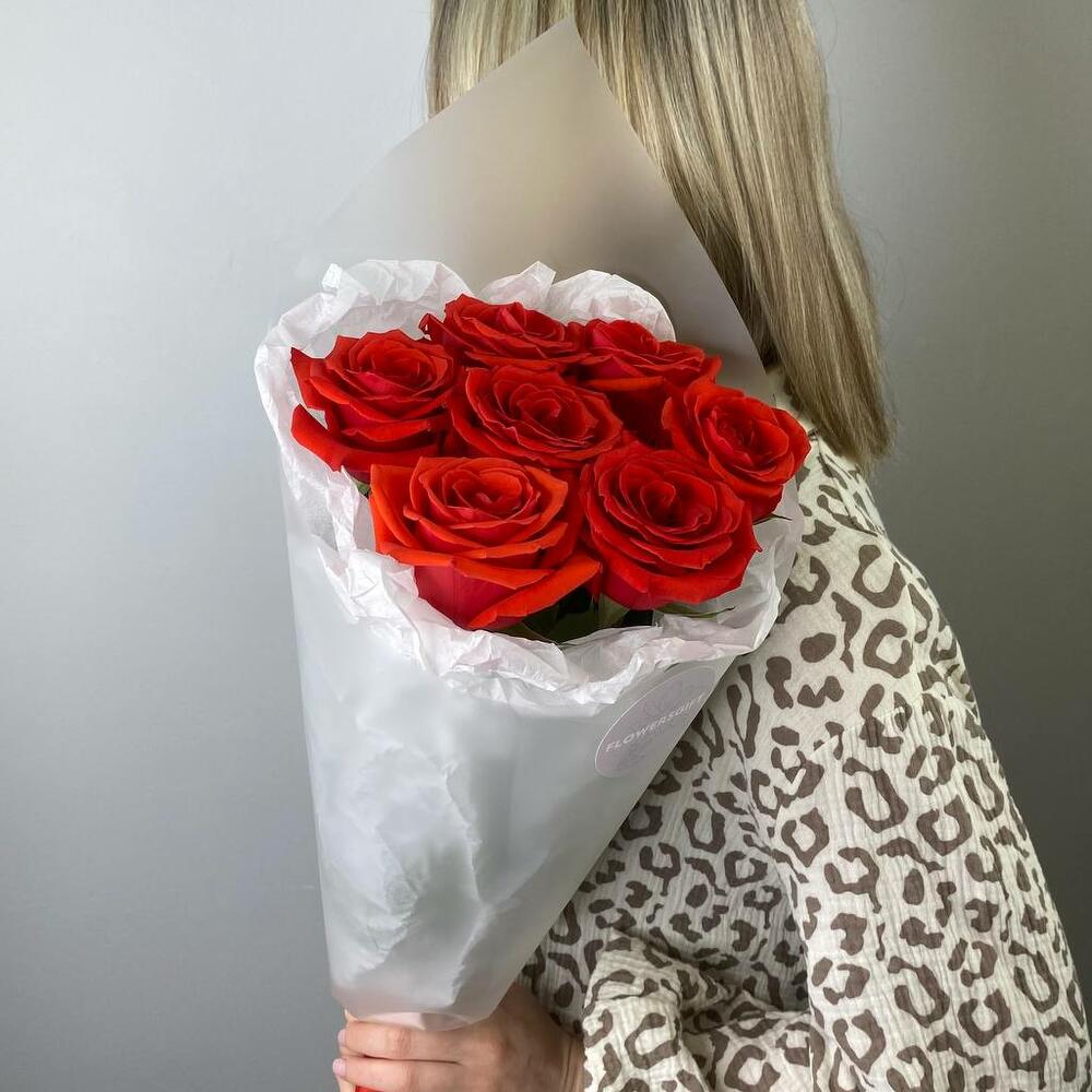 🌹 Букет от Flowersgift из 7 красных роз ▪️ 1