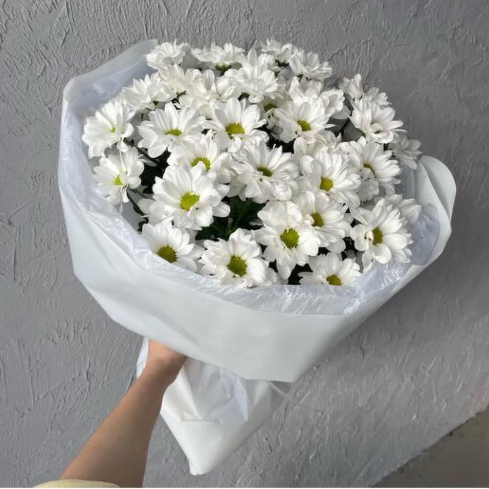 Монобукет из кустовых хризантем ромашек