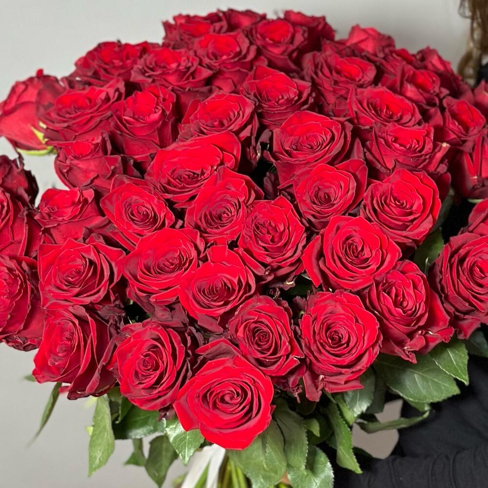 Красная роскошь🌹51шт