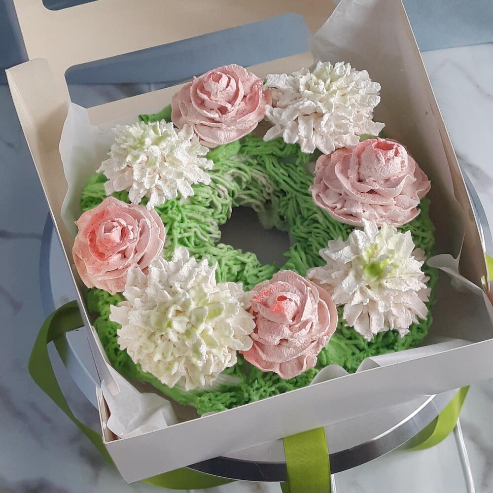 Зефир на кексе с яблоками и корицей без глютена