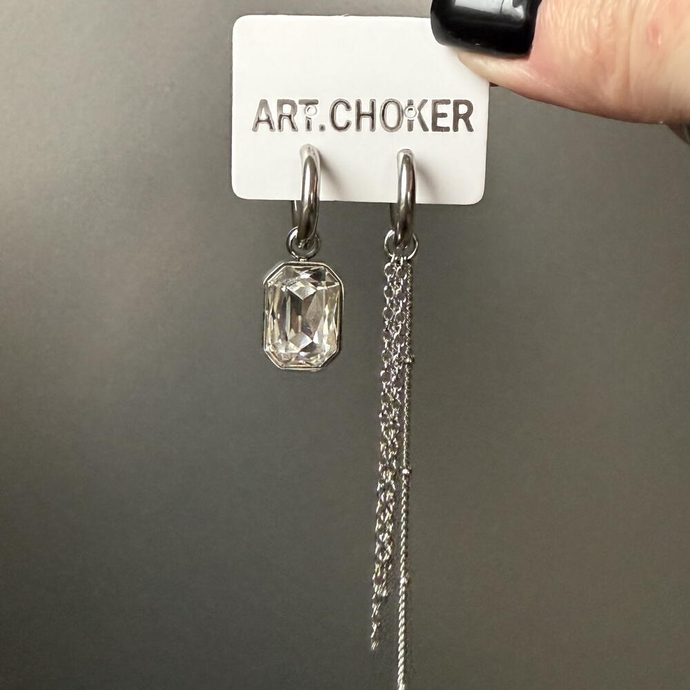 Серьги ассиметричные «Сияние»