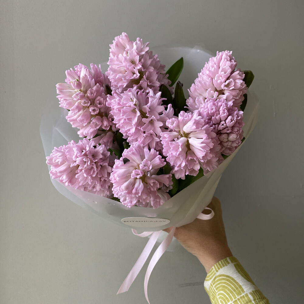 Гиацинты розовые 💗 букет из 9шт