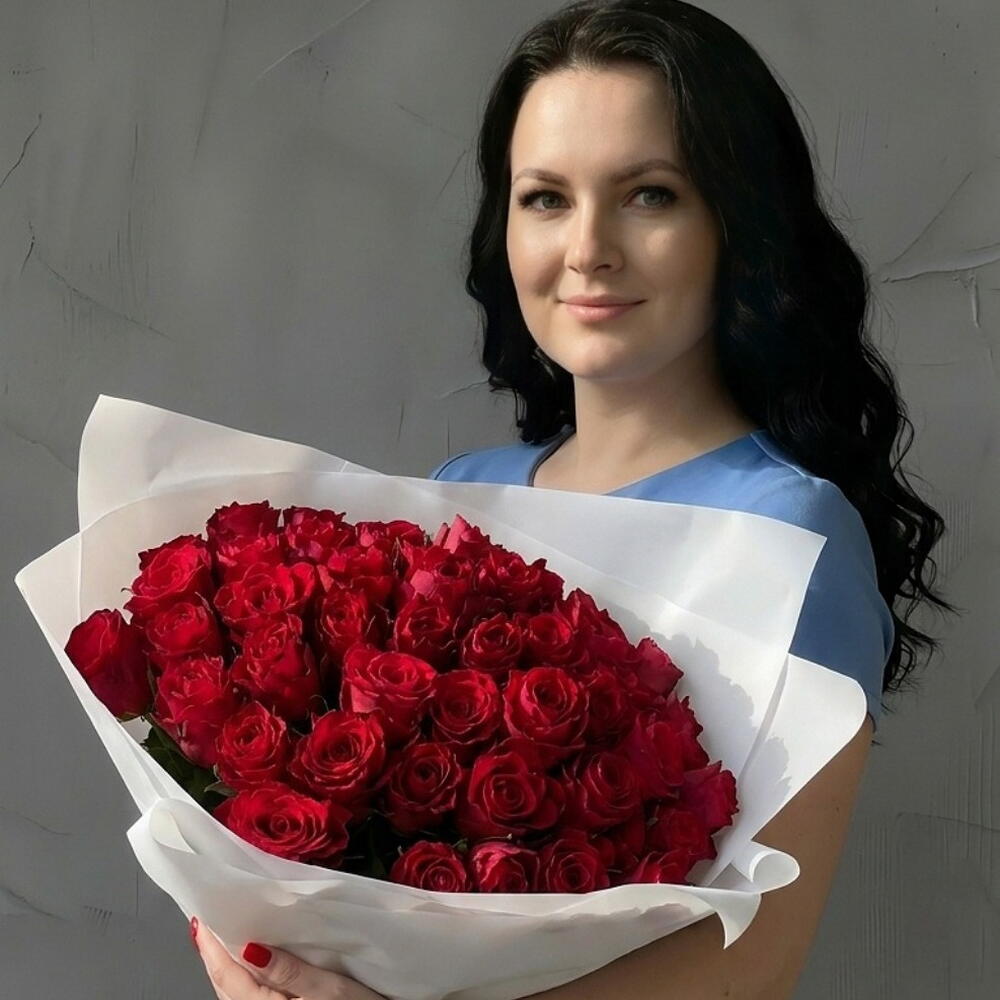 Красные розы Кения 51шт