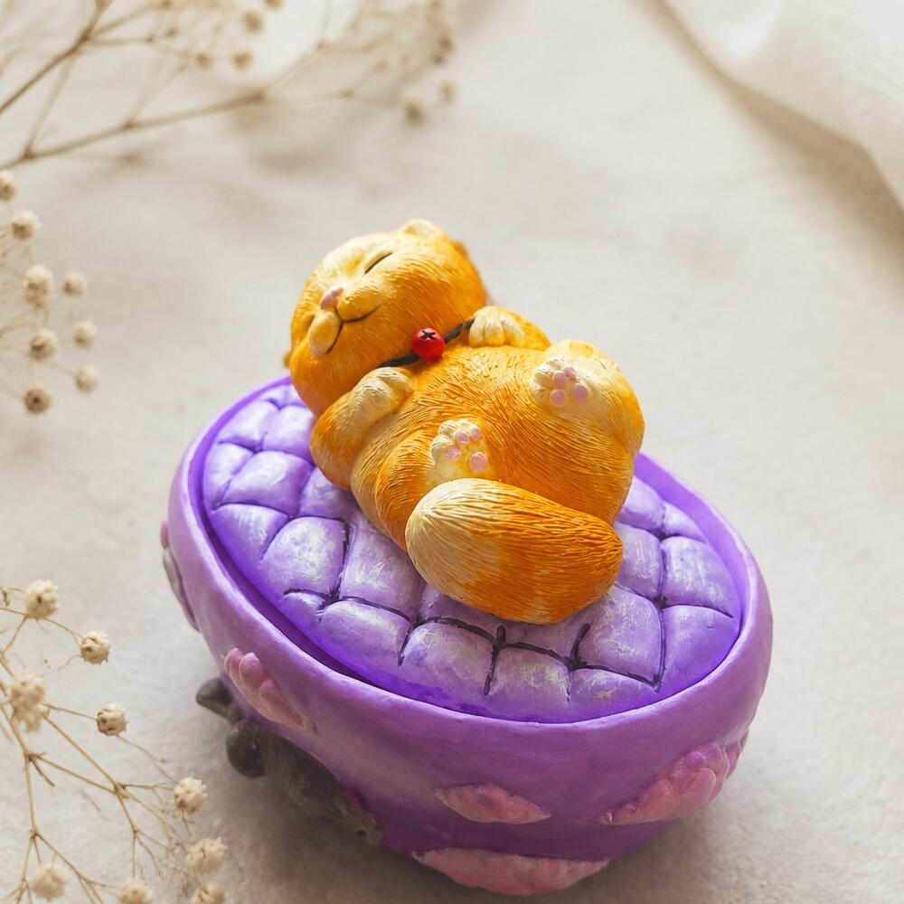 Шкатулка с котиком сплюшкой