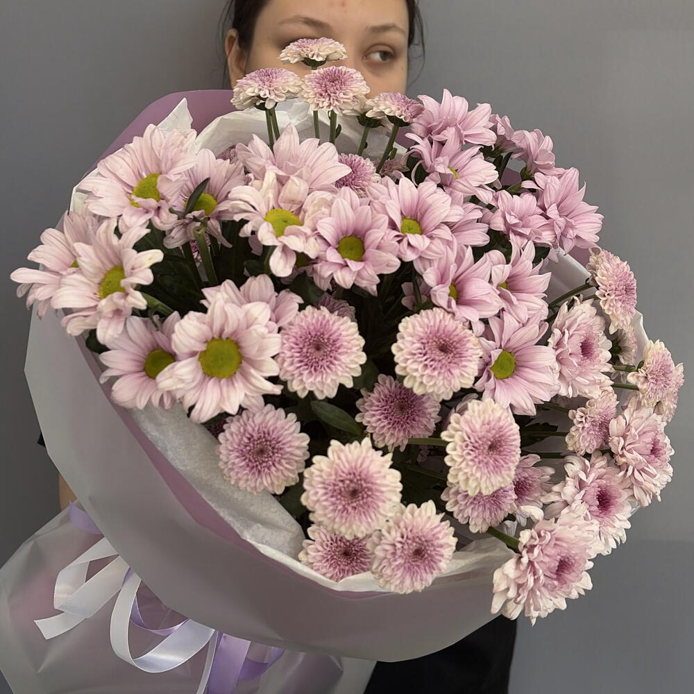 Букет с хризантемой дубком