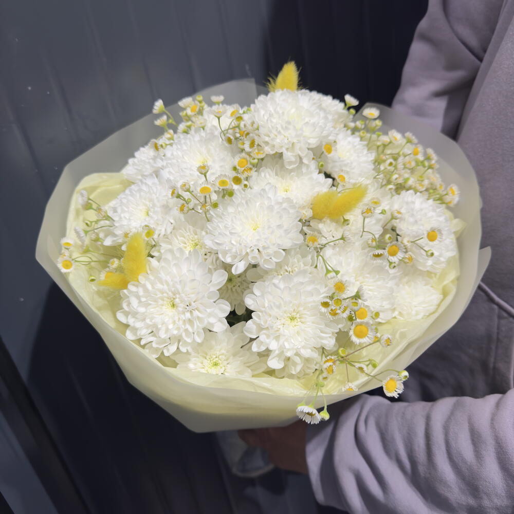 Солнечный ️ букет с сухоцветами и ромашками