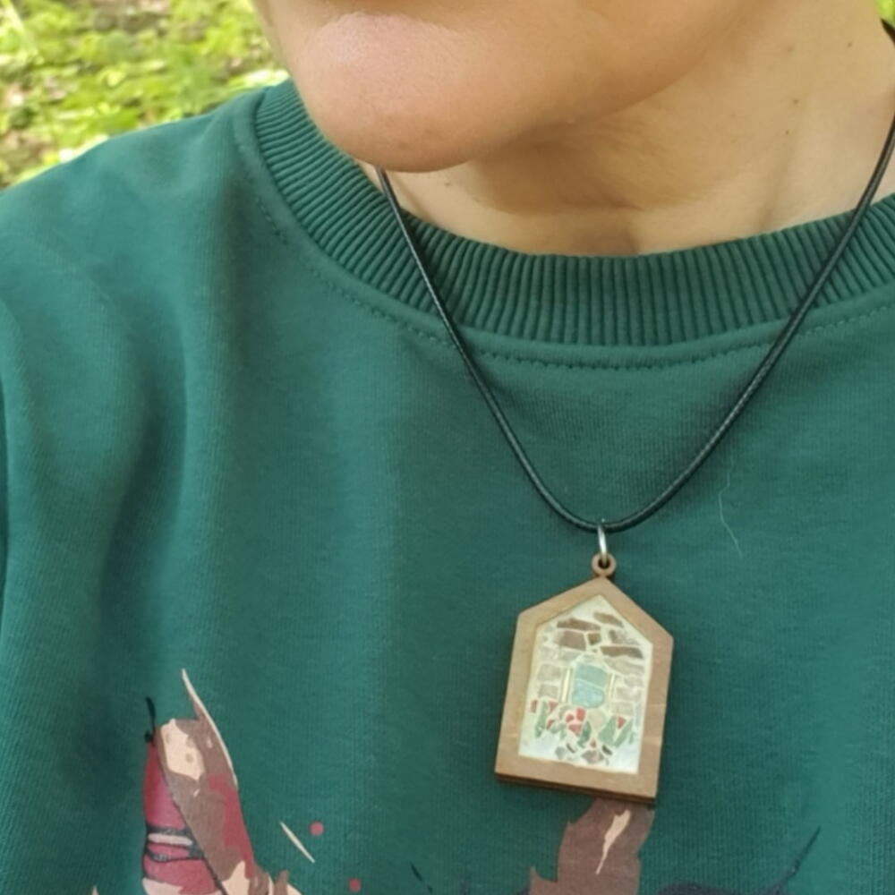 Белорусский сувенир с васильками "Родная хатка, мозаика