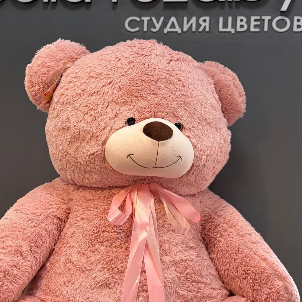 Гигантский плюшевый мишка розовый 150+ см 🧸🌸