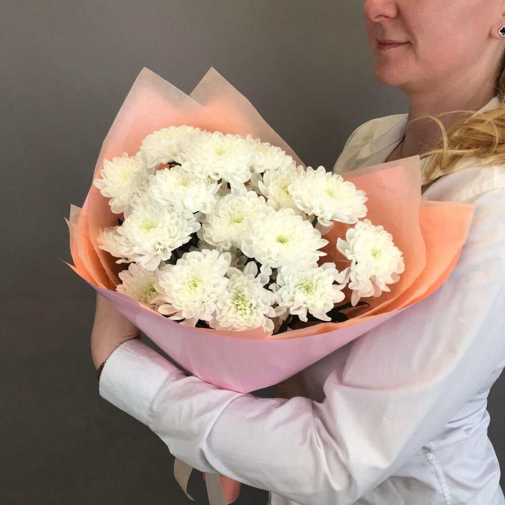 Моно букет из кустовой хризантемы