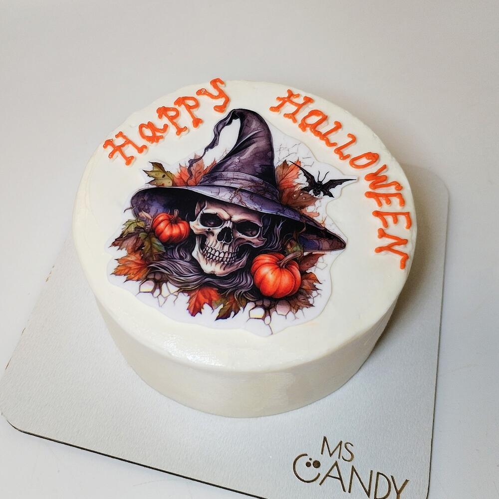 Бенто - торт "Happy Halloween", вес 450 г, размер S,  другу, подруге, Хеллоуин, Halloween