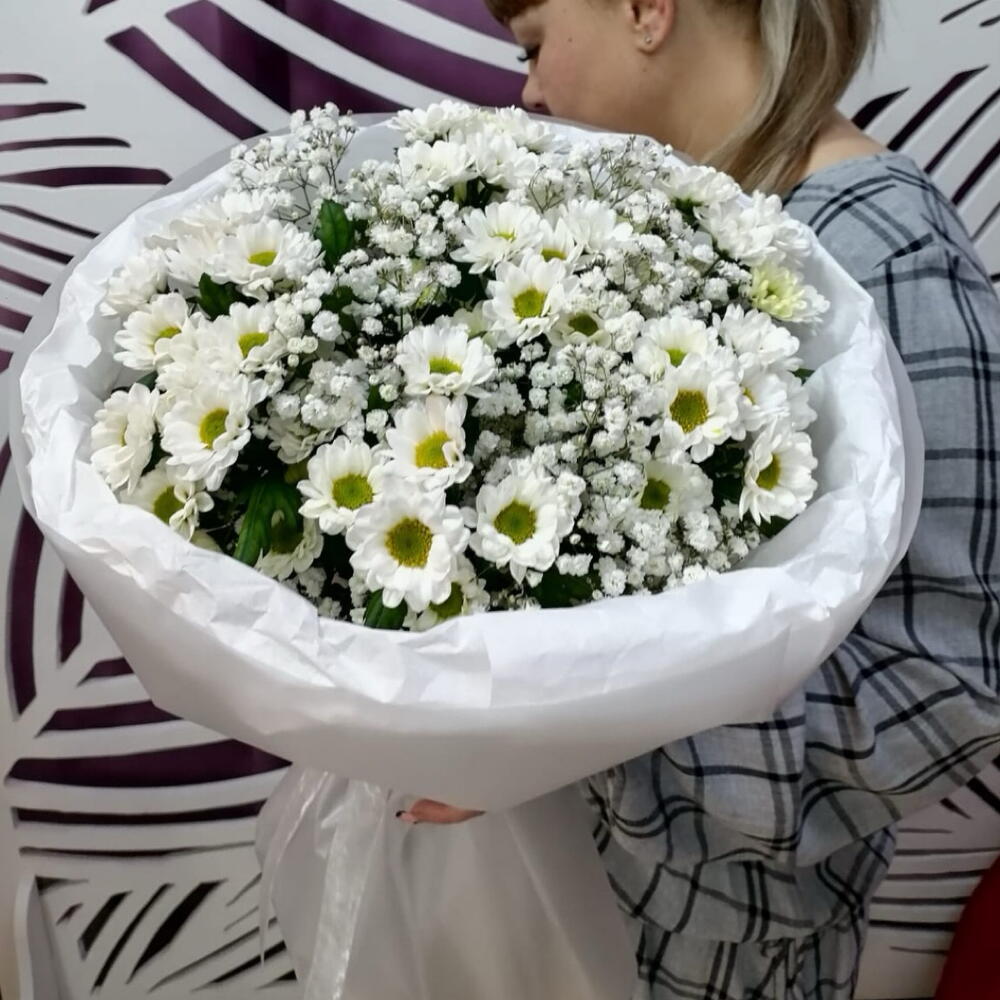 Букет из хризантем Сантини