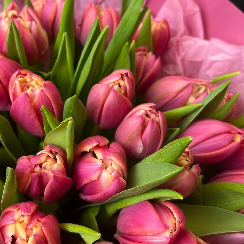 St bouquet 23 из 25 розовых тюльпанов