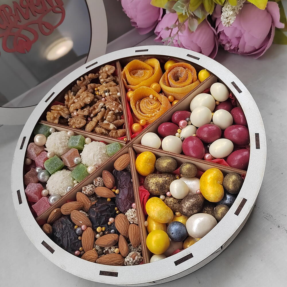 Бокс подарочный ореховый Поздравительный
