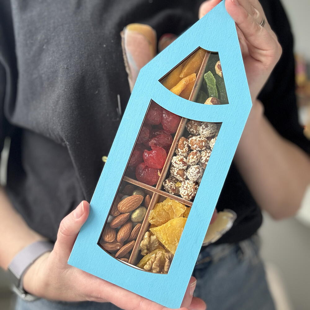 Подарочный вкусный набор Карандаш голубой