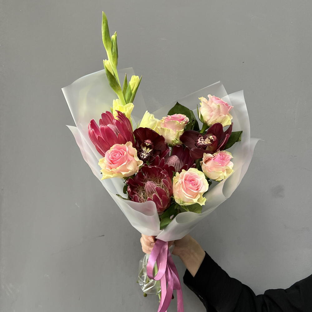 Осенний букет с Протеей и Розами 🌺
