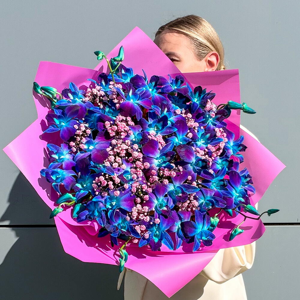 Букет розовый Космос. Монобукет 620 Leora Flowers дом цветочной моды
