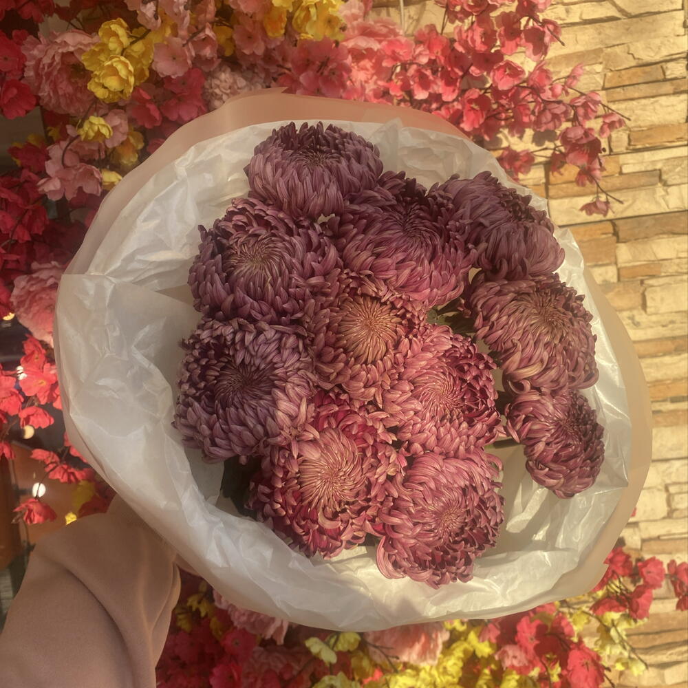 Букет хризантем 💜