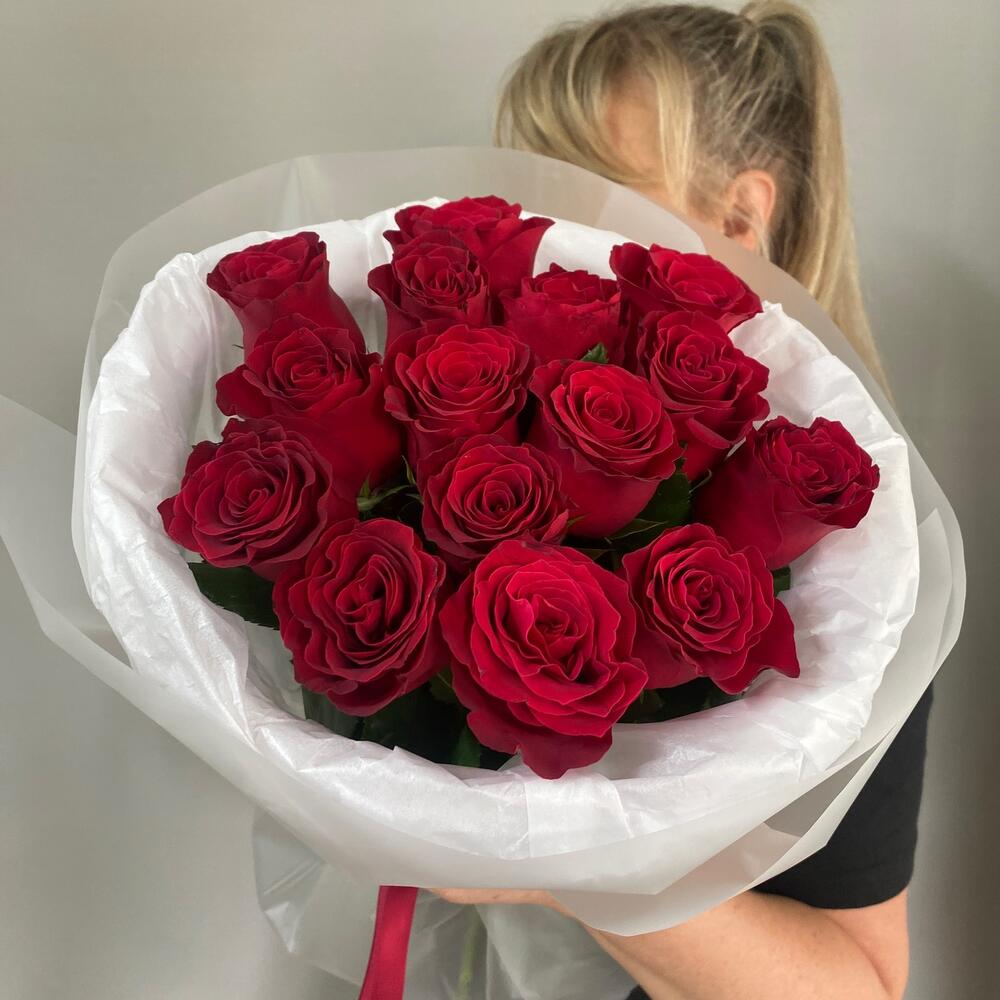 Моно букет 💐 из бордовой розы