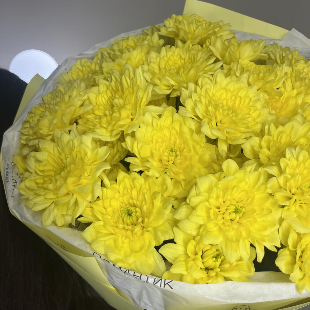 Букет из 7 кустовых солнечных хризантем️