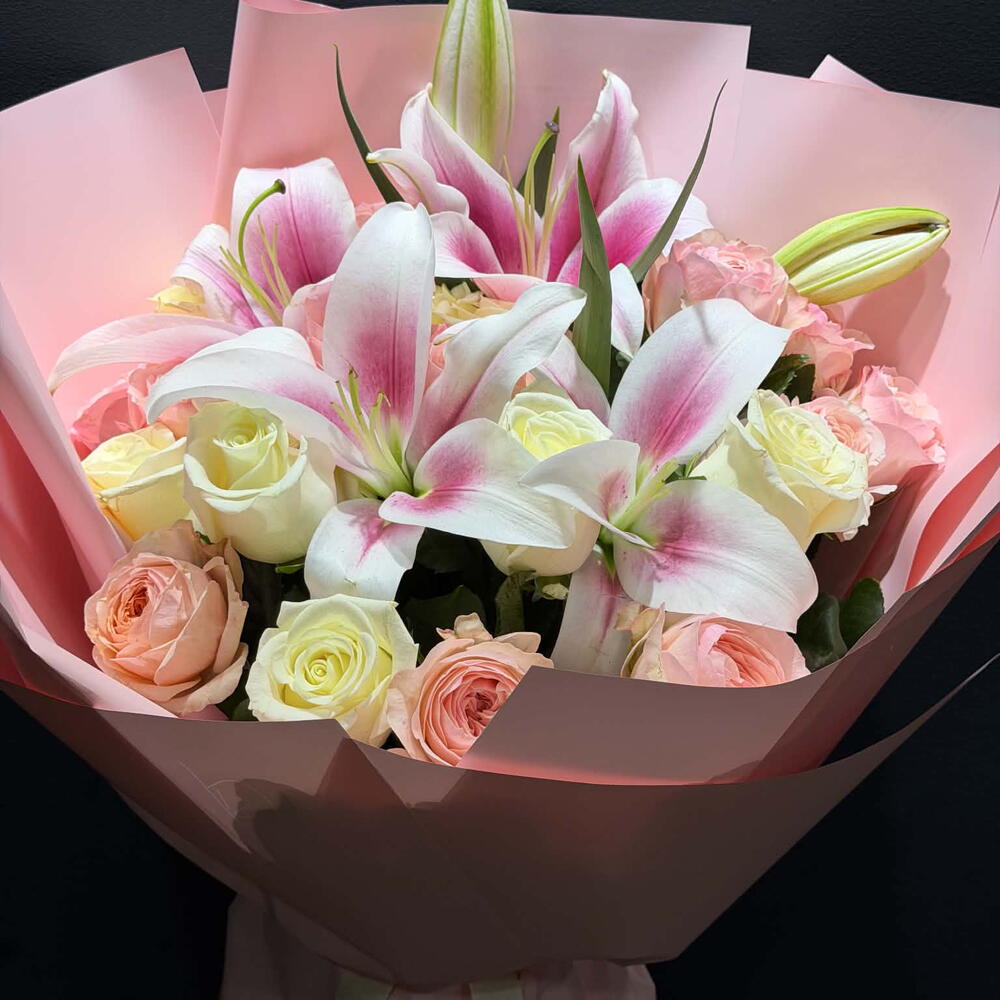 Lily and roses