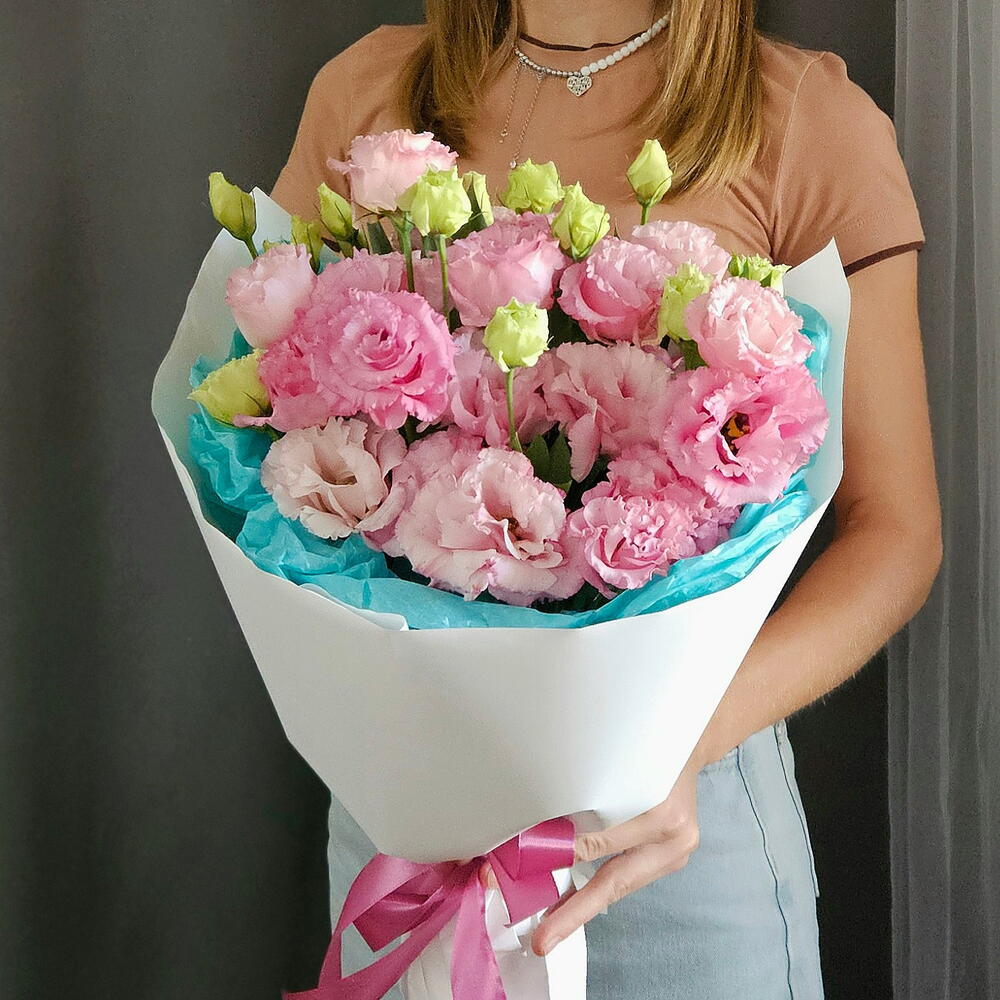 Букет из розовых эустом 🌸