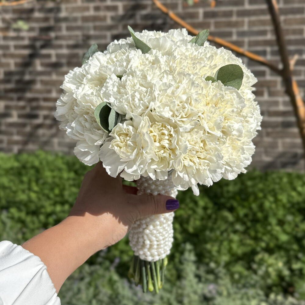 Свадебный букет с диантусами