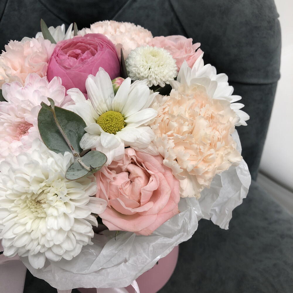 🤍Комплимент цветы в коробочке Bloom Room