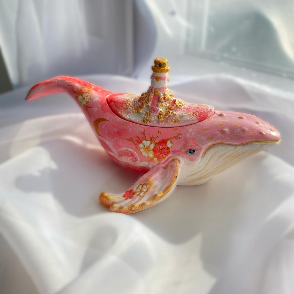 Свеча «Цветочный кит»🌸🐋🩷