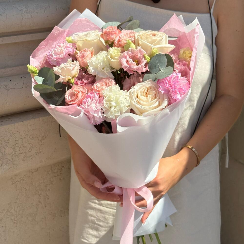 Букет «Чувства» с нежными пионовидными розами 💓🌸