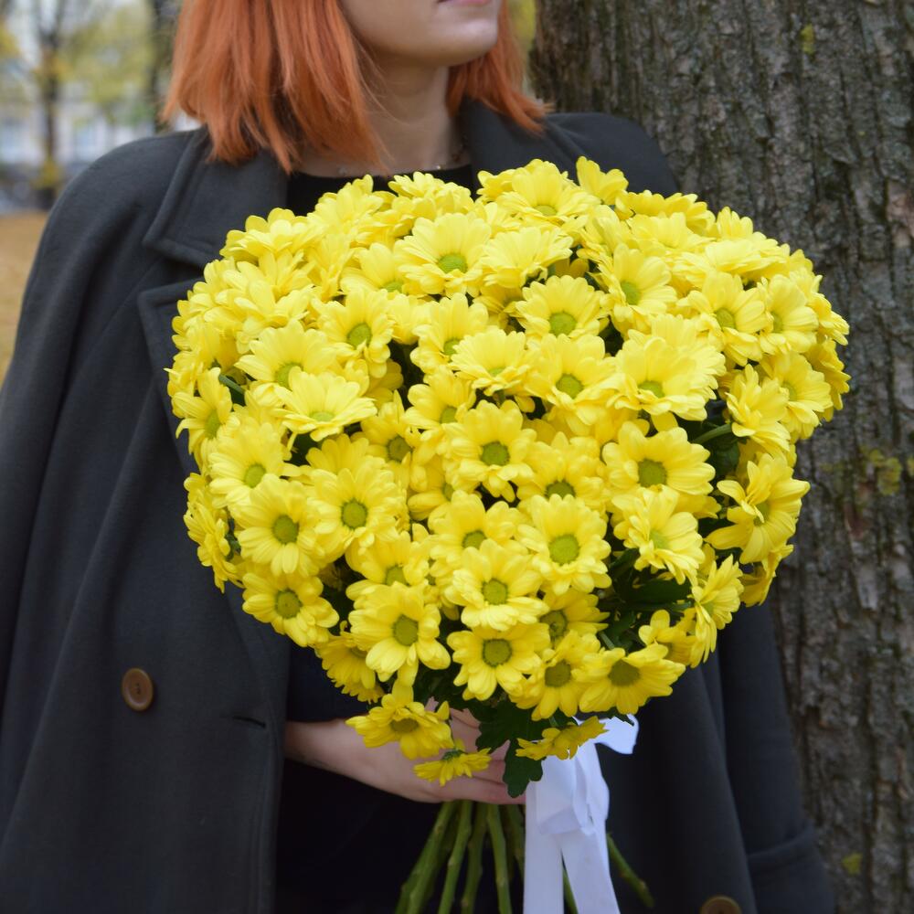 Bouquet of 7 yellow chrysanthemums