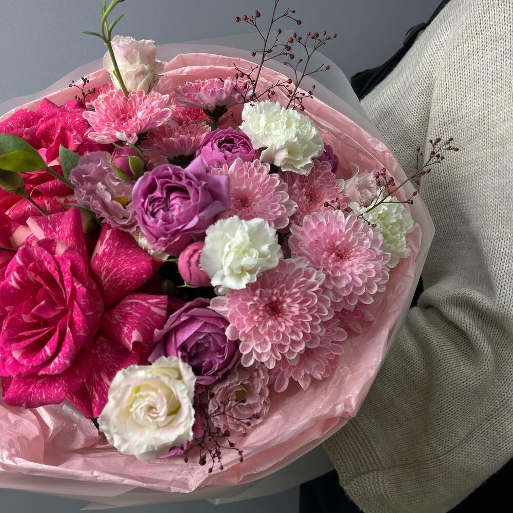 Авторский букет «Малина» 🌸