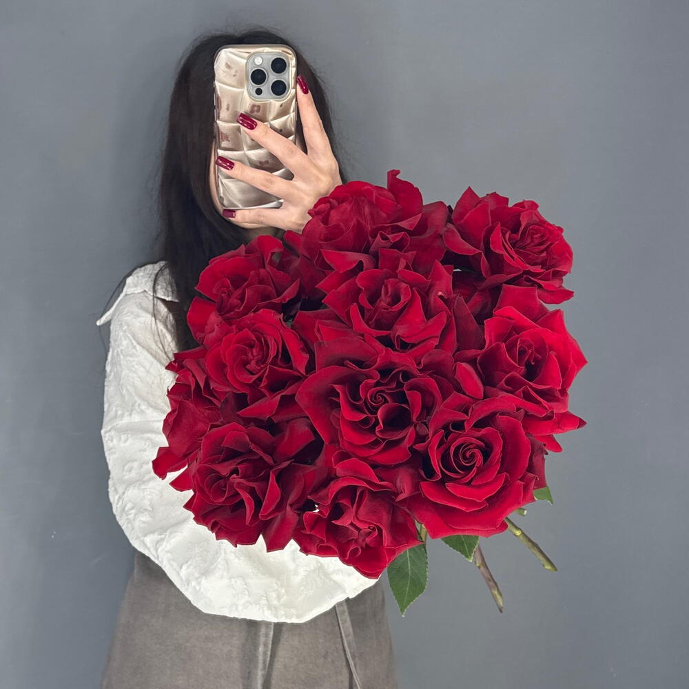 Охапка🌹 Бордовая Француская Роза 11 шт