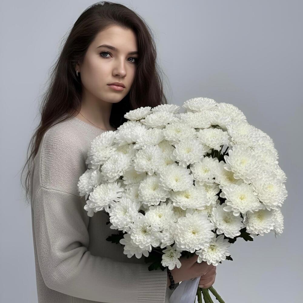 ОХАПКА из 15 хризантем