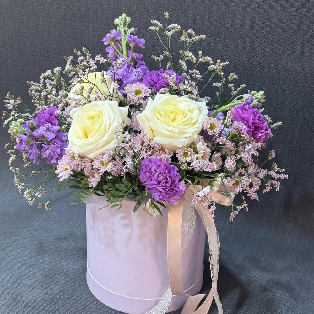 Композиция в шляпной коробке 💜