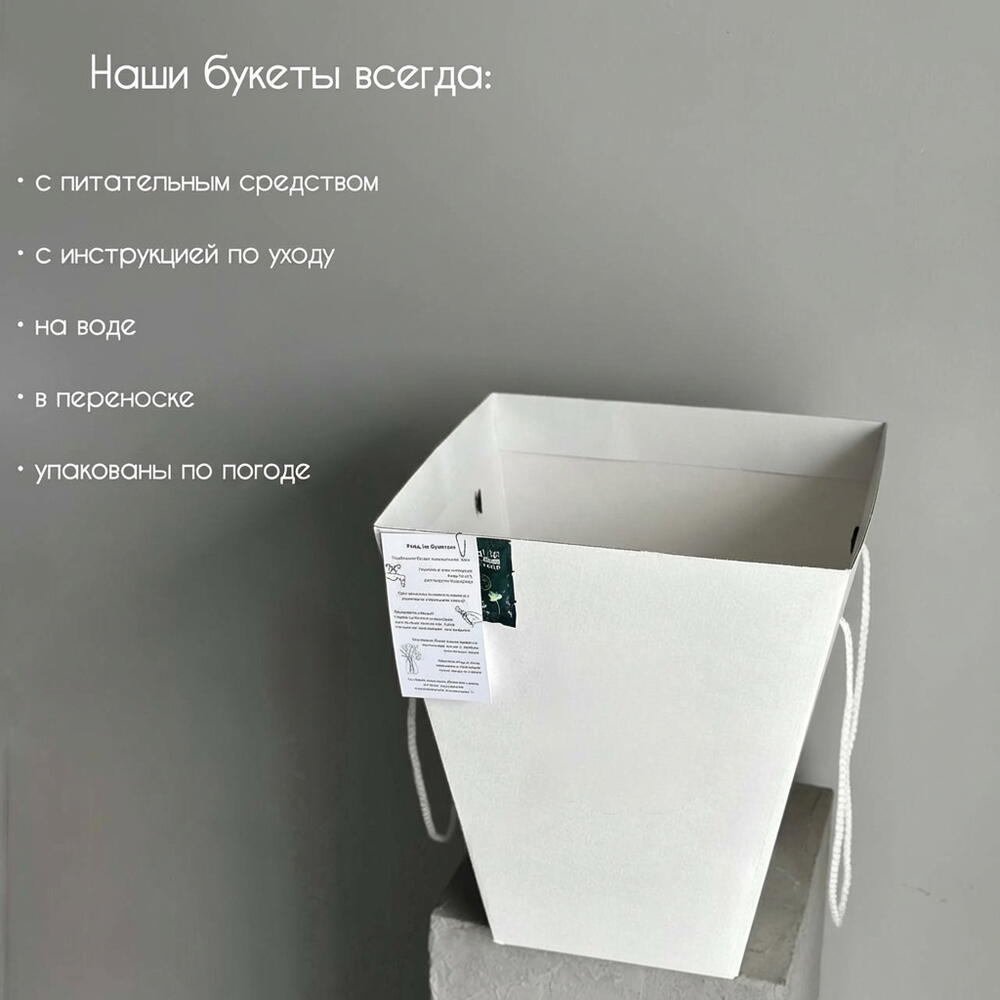 Букет с георгинами и оксипеталумом в размере S