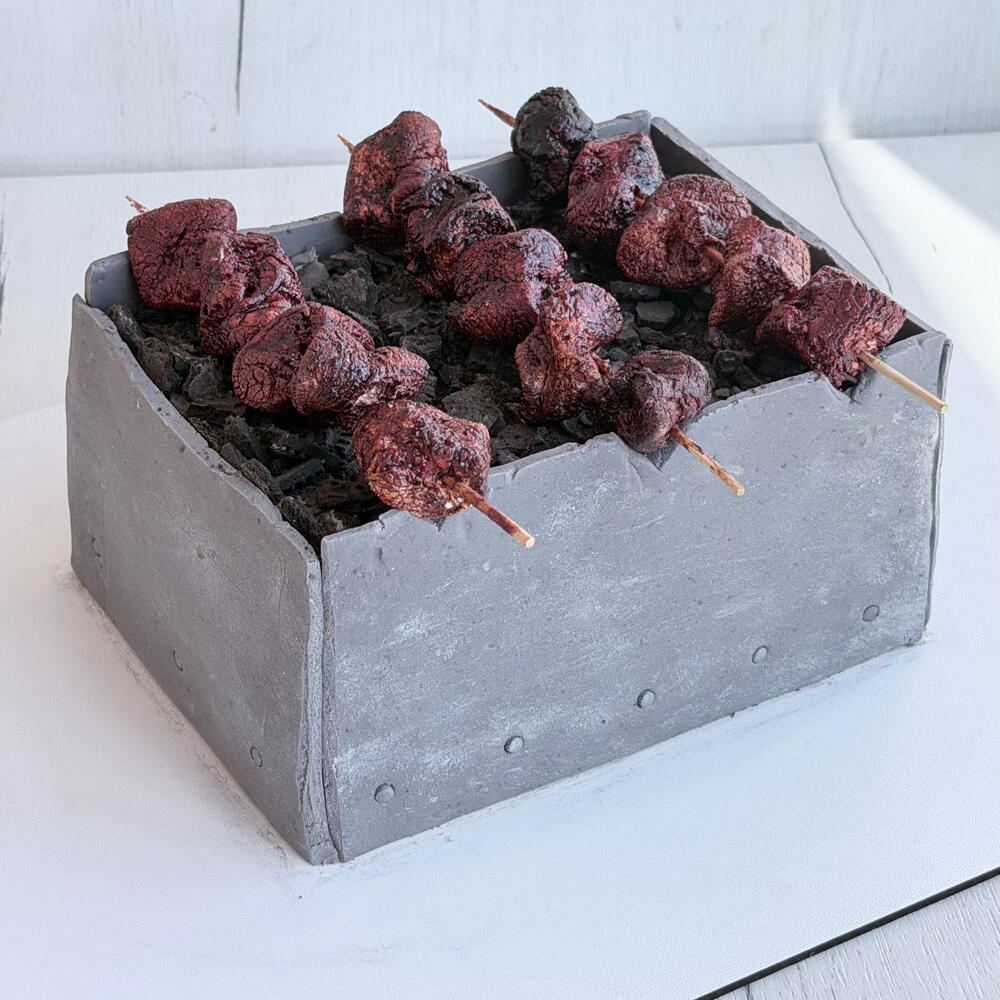 Торт мангал с шашлыками