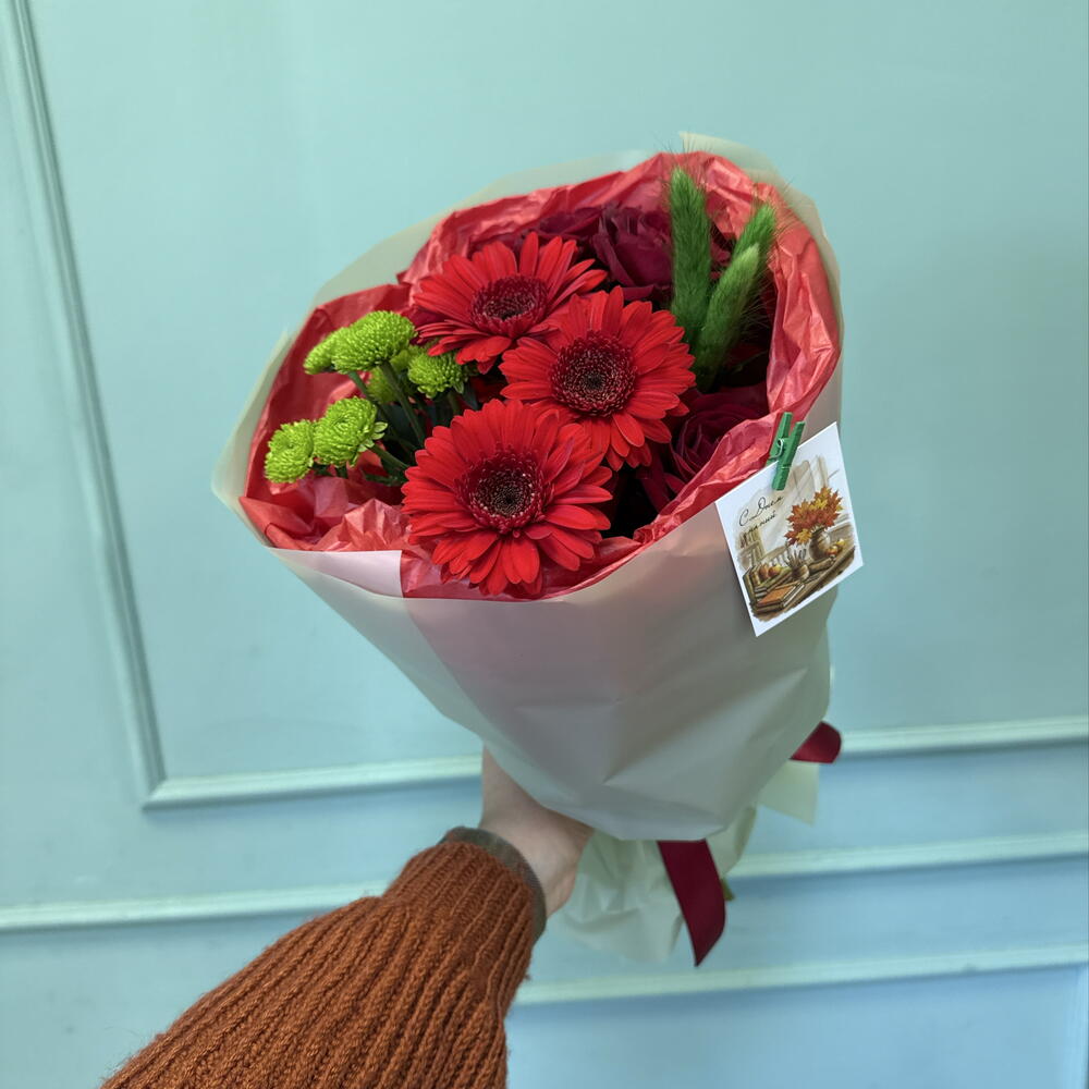 Букет с мини герберами