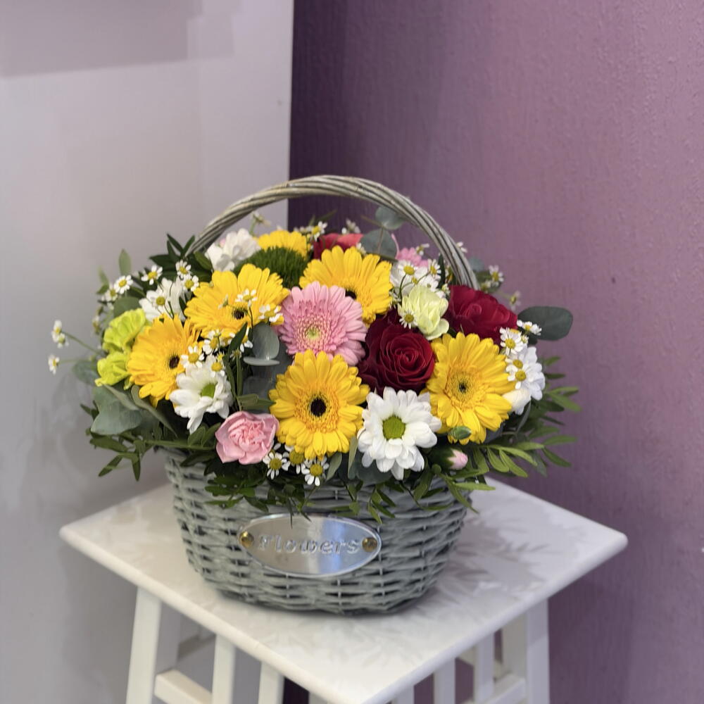 Корзинка с герберами💖💛