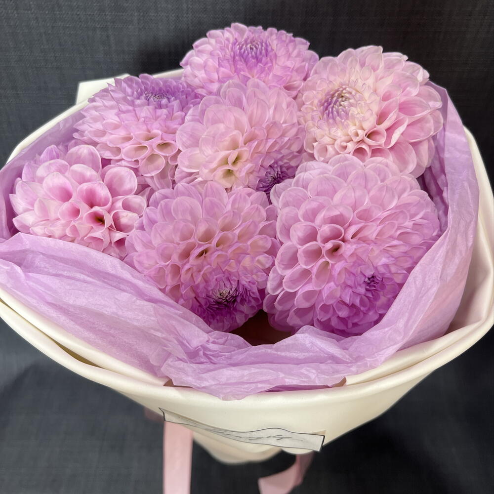 Букет с георгинами💜