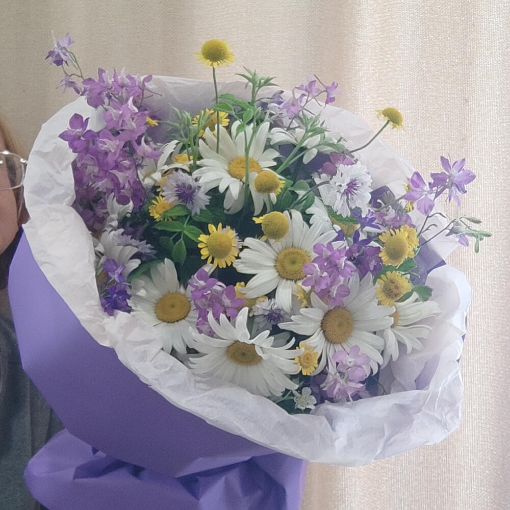 Большой букет ромашек "Июльские заливные луга"XXL