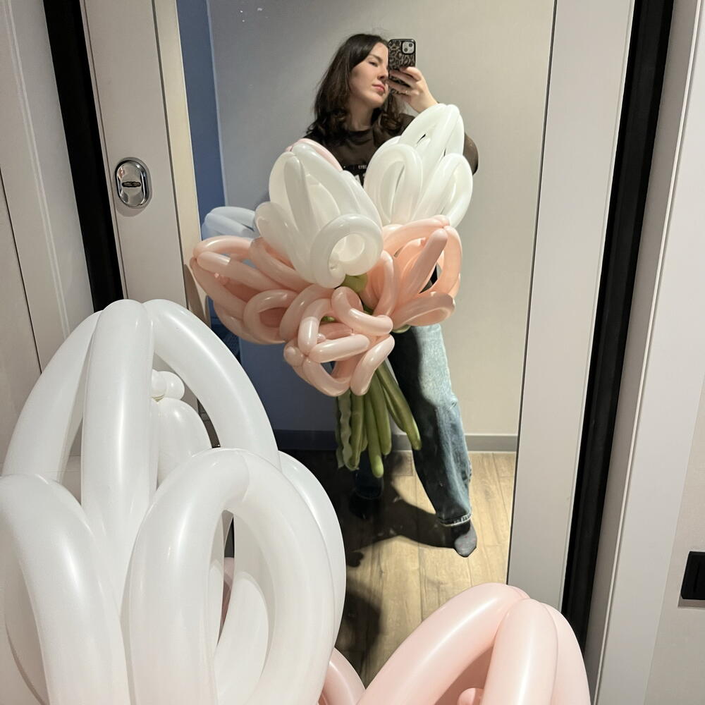 Букет из шаров тюльпаны XXL, 7шт