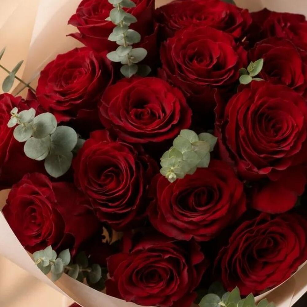 🌹 Романтический букет 15 красных роз / хит 🌹