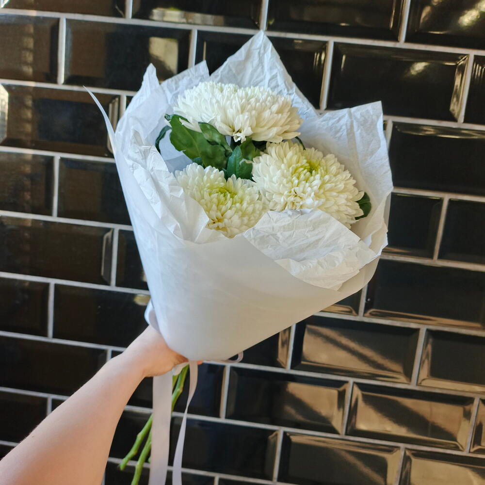 Букет хризантем "Тихая роскошь" р-р XS