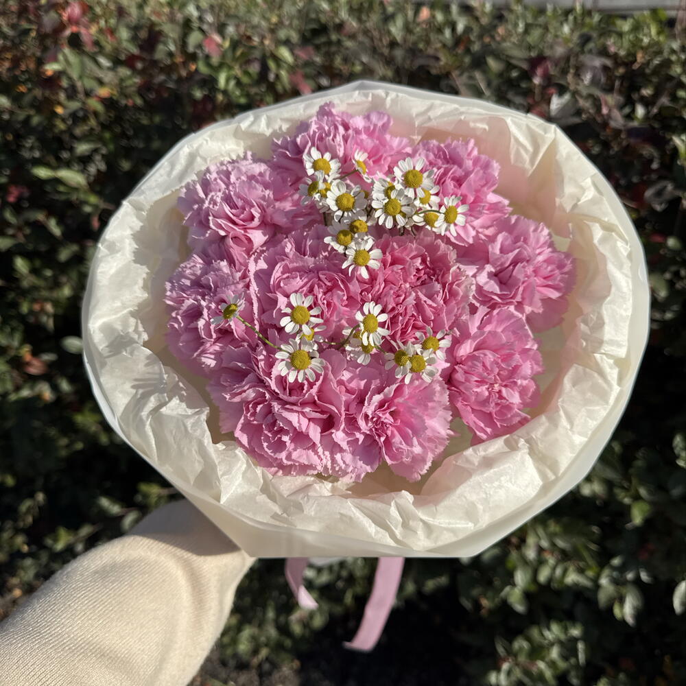 Яркий милый букет 💐 диантус и ромашка
