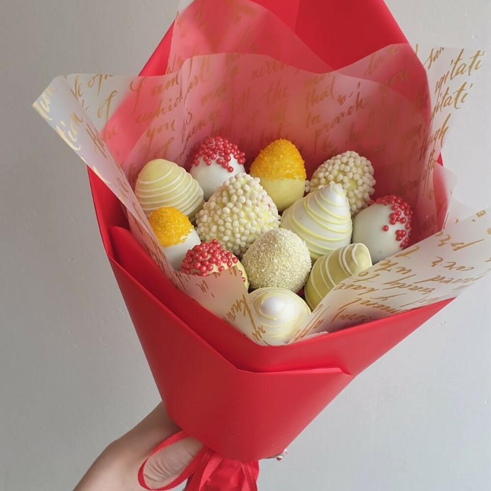 Strawberry bouquet "Strawberry cheesecake"