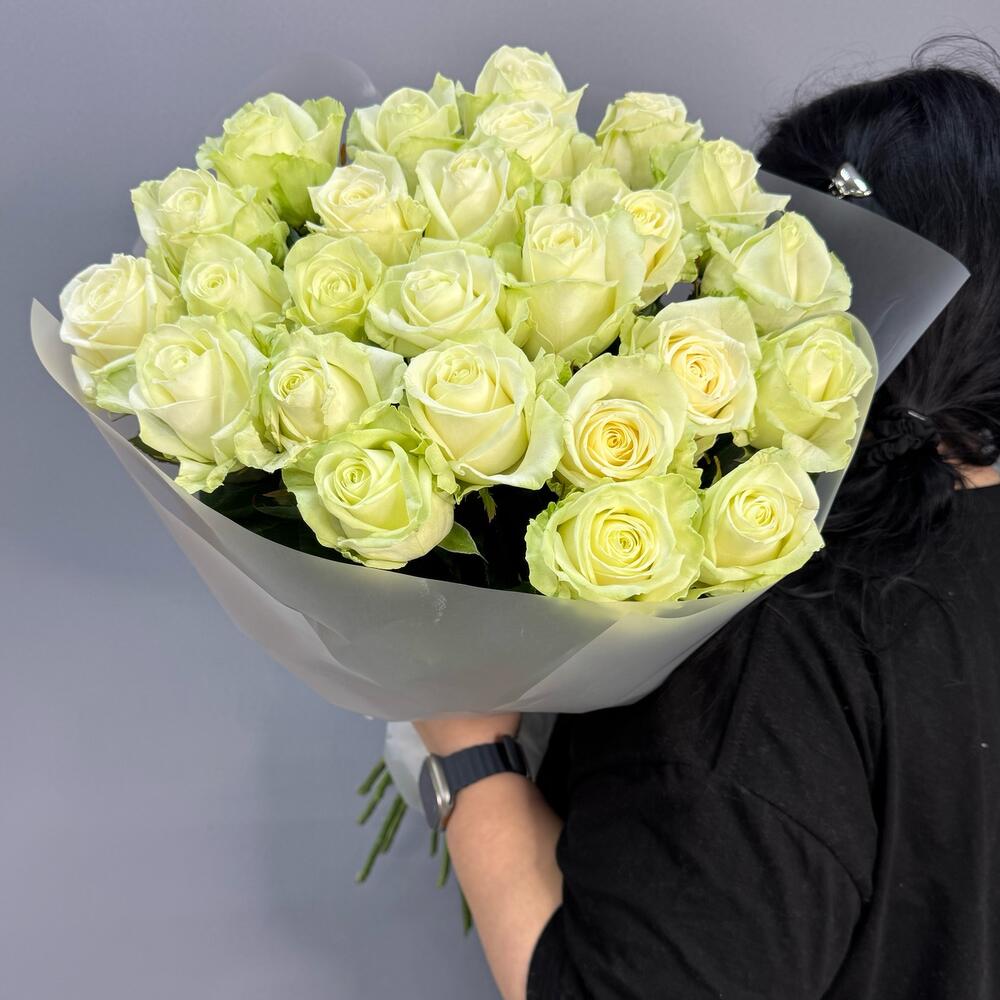 Букет из 25 белых роз ♥️